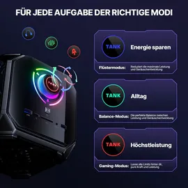 acemagic Tank03 Gaming PC, Intel i7-12700H (bis zu 4.7Ghz), NVIDIA® GeForce RTX 3070 Graphics, 32GB DDR5/1024GB NVME SSD, WiFi6, Dual 2.5G LAN, Windows 11 Professional