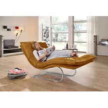 W.Schillig Relaxliege daily dreams Polyester 95 x 91 x 170 cm Gelb mit Kissen