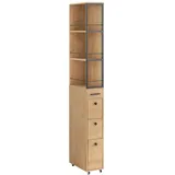 SoBuy NSR13-N Hochschrank 40 x 20 x 170 cm Schwarz Holz
