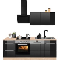 Kochstation Küchenzeile »KS-Brindisi«, schwarz