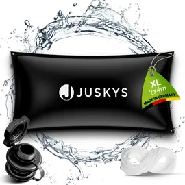 Juskys Aufblasbare Poolabdeckung 2x4 m - Winter Poolkissen, Abdeckplane zum Aufblasen, Überwintern