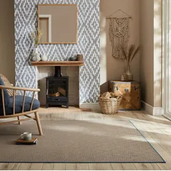 Teppich FLAIR RUGS "Jute Diamond", blau, B:120cm H:4mm L:170cm, Jute, Teppiche, Jute Teppich