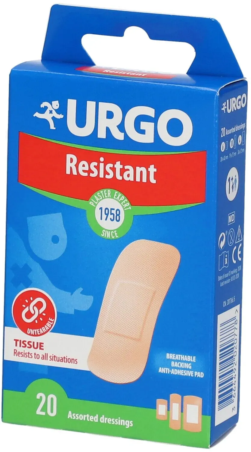 Urgo Resistant Pleisters 20x72mm + 20x40mm 20 St Pleister