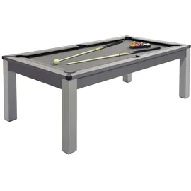 vente-unique Multifunktionstisch Billard & Tischtennis - 213 x 112 x 81,5 cm - Grau - BALTHAZAR