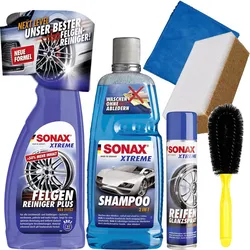 Sonax Autopflegeset+hausmarke Zubehör+felgenreiniger+shampoo+reifenglanz Pflege: Artikelnr.: 02153000 + Artikelnr.: 02353000 + Artikelnr.: 02304000 +
