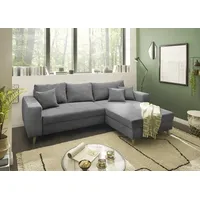 Froschkönig24 Livetastic Ecksofa Anthrazit, & 282x186 cm,