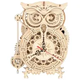 ROKR 3D-Puzzle Owl Clock Eulenuhr mit Beleuchtung, 161 Puzzleteile