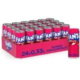 Fanta Mango & Dragonfruit 24 x 330 ml mit intensivem tropischem Fruchtgeschmack