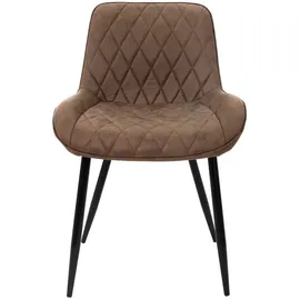 ML-Design 4er Set Esszimmerstühle Wohnzimmerstühle Küchenstuhl Braun, PU-Kunstleder