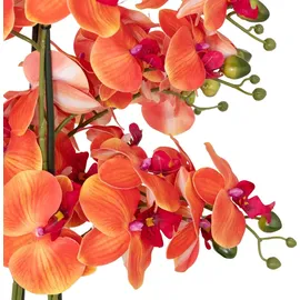 Atmosphera Créateur d'intérieur Künstliche Orchidee im Blumentopf, 65 cm - Orange