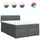 vidaXL Boxspringbett 140 x 200 cm Dunkelgrau