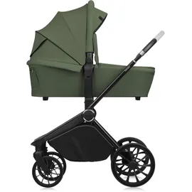 lionelo MIKA PLUS 2-in-1 Buggy 0-48 Monate bis 22 kg Babywanne bis 9 kg, Rückenlehne und Füße verstellbar, AiryDots,Dämpfung, 360° drehbare PU-Räder, XXL-Verdeck