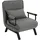 Woltu Schlafsessel 3 in 1 Leinen 60 x 78 x 75 cm Grau mit Kissen