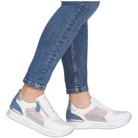remonte Damen Low-Top Sneaker Blau/Weiß 38