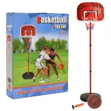 vidaXL Basketball Spiel-Set Verstellbar 160 cm Rot/Weiß/Blau/Schwarz