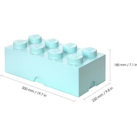LEGO Brick 8 50 x 24 x 18 cm 1-tlg. aqua