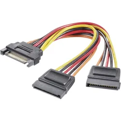 Renkforce Strom Y-Adapter [1x SATA-Strom-Stecker 15pol. - 2x SATA-Strom-Buchse 15pol.] 0. RF-4189218