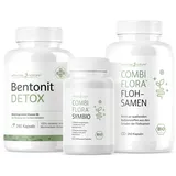 SIMPLE CLEAN - 4-Wochen-Darmkur - Darmreinigung in Kapselform - Schonend und Effektiv - Mit Bentonit Detox, Combi Flora SymBIO und Bio-Flohsamenschalen