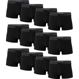 Vincenzo Rosso 12er Pack Boxershorts - Hipster XL schwarz - Schwarz - XL