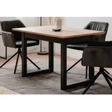 Furn.Design Esstisch Artisan Eiche und Anthrazit Industrial ausziehbar 120 - 160 cm bis 6 Personen Malta