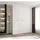 abiks möbel Drehtürenschrank COMO 180 x 245,5 x 40 cm Weiß/Gold