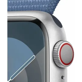 Apple Watch Series 9 GPS 41 mm Aluminiumgehäuse silber, Sport Loop winterblau One Size