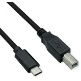 Roline USB-C auf USB-B 1,8 m Schwarz
