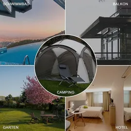 MuCoLa Schaukelliege 160 x 80 x 90 cm anthrazit klappbar