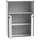 Forte Bücherregal 84,5 x 41,5 x 115,1 cm Weiß/Grau