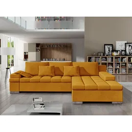 Mirjan24 Ecksofa Orange, 6-Sitzer, Ottomane rechts,L-Form, 310x175 cm, Wohnzimmer, Sofas & Couches, Wohnlandschaften, Ecksofas