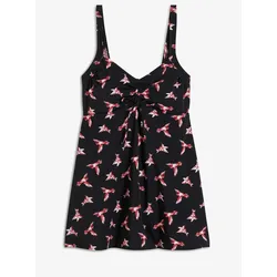 bonprix Long Tankini Oberteil, schwarz, 38