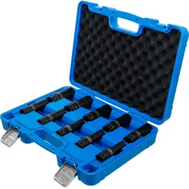 BGS Kraft-Steckschlüssel-Einsatz-Satz Sechskant, tief Antrieb Innenvierkant 12,5 mm SW 10 - 24 mm 10-tlg.