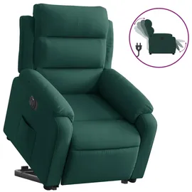 vidaXL Relaxsessel mit Aufstehhilfe Elektrisch 92,5 x 100 x 0 cm Dunkelgrün Samt