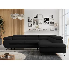 MKS Meble Eckcouch Schwarz 3-Sitzer