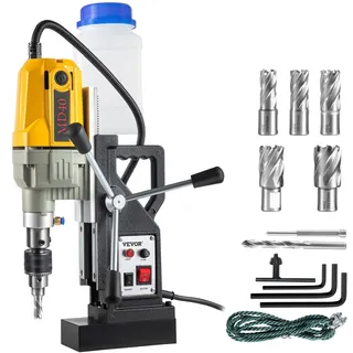Vevor 1200 W Magnetbohrer Magnetbohrmaschine 10000 N Elektrische Kernbohrmaschine Industrielle Bohrmaschine 880 RPM mit Max. Tiefe 50 mm, für