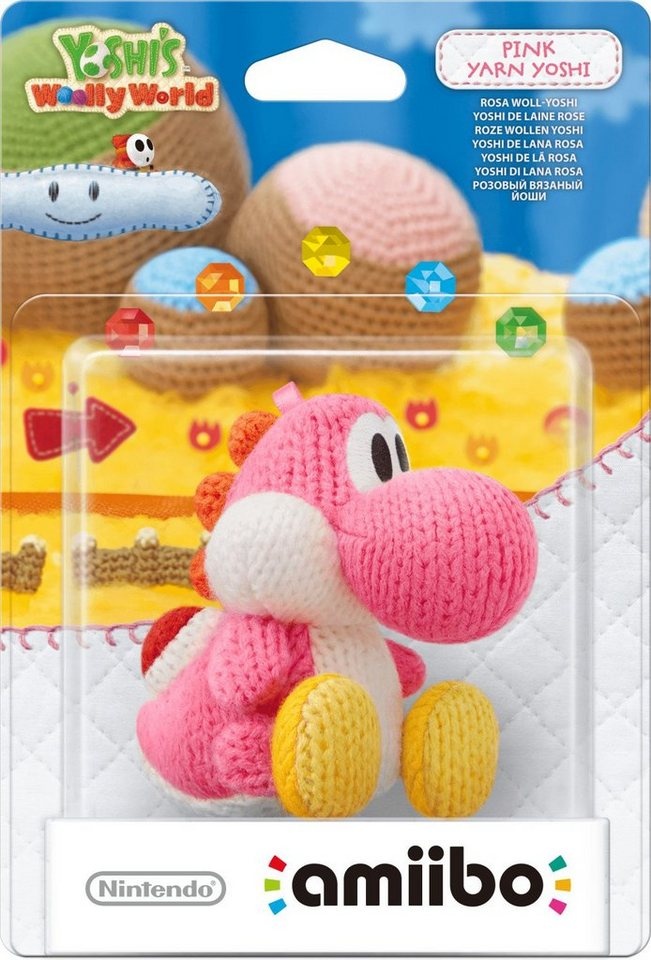 Nintendo amiibo Woll Yoshi rosa Yoshi's Woolly World Collection Wii U 3DS pink Switch-Controller rosa