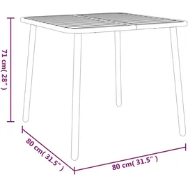 vidaXL Bistrotisch Ø 80 x 71 cm anthrazit