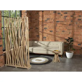 vente-unique Raumteiler 100 x 25 x 180 cm Naturfarben