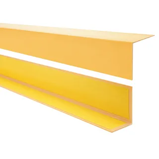 Quest PVC Winkelprofil Kunststoff Selbstklebend Kantenschutz Eckenschutz Eckleiste Winkelleiste, 20x10mm, 100cm, gold
