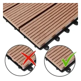 CASARIA WPC Fliesen 66er-Set Klassik Terrakotta