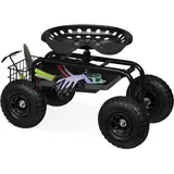 Relaxdays Gartenrollsitz 42 x 54 x 81 cm schwarz