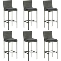 vidaXL Barhocker 6 Stk. Grau