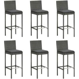 vidaXL Barhocker 6 Stk. Grau
