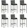 vidaXL Barhocker 6 Stk. Grau