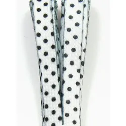 Schnürsenkel 120 polka dots white/schwarz