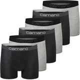 CAMANO Boxershorts schwarz/grau/mehrfarbig XL 6er Pack