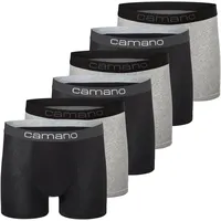 CAMANO Boxershorts schwarz/grau/mehrfarbig XL 6er Pack
