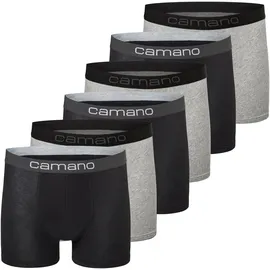 CAMANO Boxershorts schwarz/grau/mehrfarbig XL 6er Pack