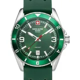 Swiss Alpine Military 7034.1834 Herrenuhr Sierra silber grün 42mm 10ATM