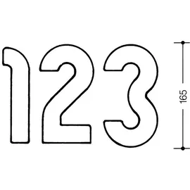 Hewi Hausnummer Ziffer 0 Spezial-Polyamid 99 reinweiß 165mm D.33mm